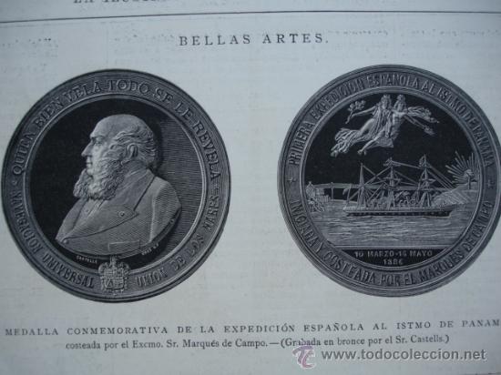 Arte: EXPEDICCION AL ITSMO DE PANAMA,MEDALLA - Foto 1