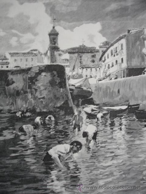 Arte: LA PESCA DE LA ALMEJA.JOAQUIN SOROLLA - Foto 1