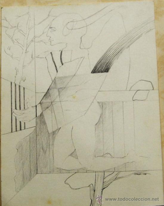 Art: 2019.- L&aacute;piz sobre l&aacute;mina 20x16. Firmado FERR&Agrave; 1978