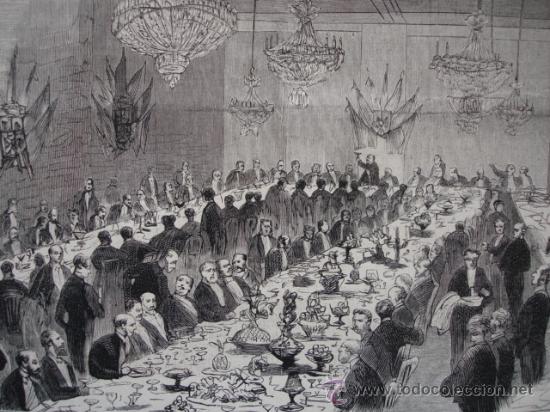 Arte: CIUDAD REAL.BANQUETE INAGURACION FERROCARRIL