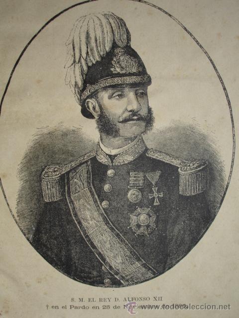 Arte: ALFONSO XIII.LA ILUSTRACION ESPA&Ntilde;OLA.S CALLEJA.1886.13X14