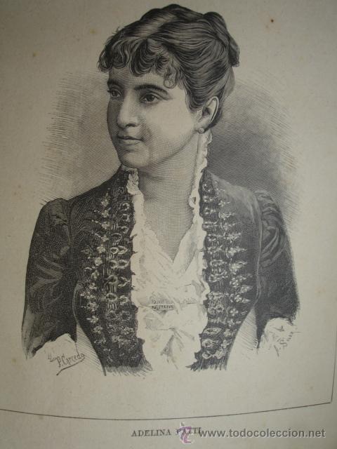 Arte: ADELINA PATTI.LA ILUSTRACION ESPA&Ntilde;OLA.S CALLEJA.1886.13X14