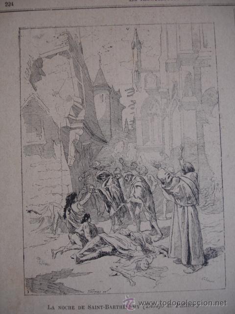 Kunst: LA NOCHE DE SAINT BARTHELEMY..LA ILUSTRACION ESPA&Ntilde;OLA.S CALLEJA.1886.9X12
