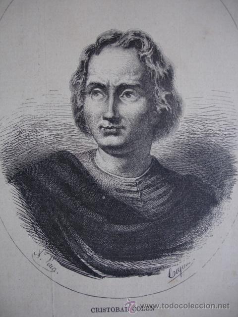 Arte: CRISTOBAL COLON.LA ILUSTRACION ESPA&Ntilde;OLA.S CALLEJA.1886.13X15
