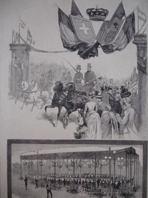 Kunst: MADRID ,VISITA PRENSA ITALIANA.LA ILUSTRACION DE ESPA&Ntilde;A.S CALLEJA.1886.24X17