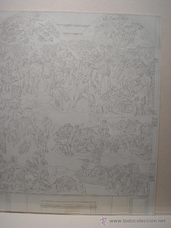 Art: Juicio Final de Miguel &Aacute;ngel - Grabado original de contorno - Bartolozzi