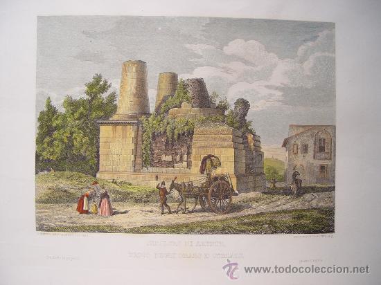Arte: Italia. &lsquo;Sepolcro di Arunte, detto degli Orazj e Curiazj&rsquo; . Por el grabador romano Domenico Amici.