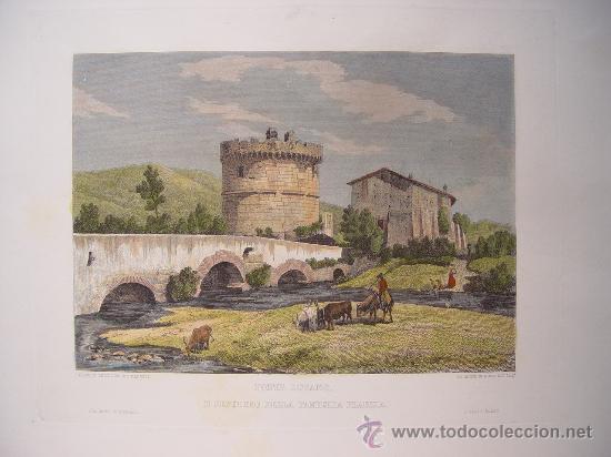 Arte: Italia. &lsquo;Ponte Lucano, e Sepolcro della Famiglia Plauzia&rsquo;. Por el grabador romano Domenico Amici.