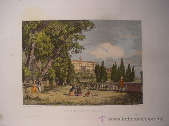 Arte: Italia.Tivoli. &lsquo;Villa d&acute;Este&rsquo;. Por el grabador romano Domenico Amici.
