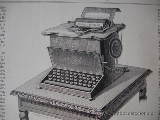 Arte: MAQUINA DE ESCRIBIR INVENTADA POR REMINGTON