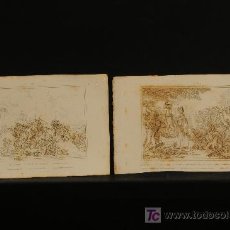 Arte: PAREJA DE GRABADOS. NAPOLEÓN PERDONANDO SUBLEVADOS DEL CAIRO. COMBATE DE BENOUTH.. Lote 15791640