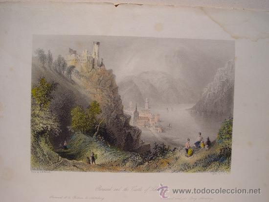 Arte: Alemania. &lsquo;Oberwesel and the Castle of Schomberg&rsquo; Pint Wi. H. Bartlett (1809-1854). Grab&oacute; A.Le Petit