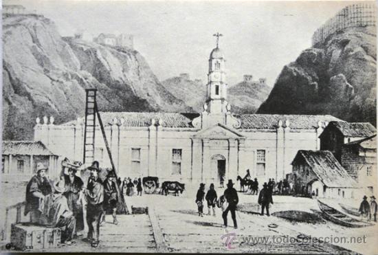 Art: VALPARAISO, CHILE - EL PUERTO HACIA 1800 - IMPRESO EN CARTULINA - FORMATO: 34 CM X 23 CM -