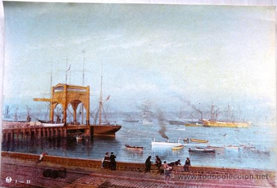 Art: VALPARAISO, CHILE - EL PUERTO HACIA 1900 - IMPRESO EN CARTULINA - FORMATO: 34 CM X 23 CM -