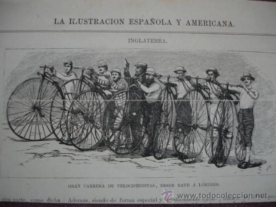 Arte: CARRERA VELOCIPEDOS.LONDRES - Foto 1