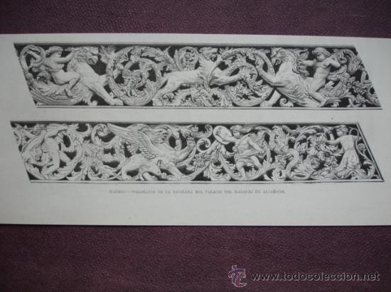 Art: MADRID.PASAMANOS ESCALERA PALACIO MARQUES DE ALCA&Ntilde;IZES