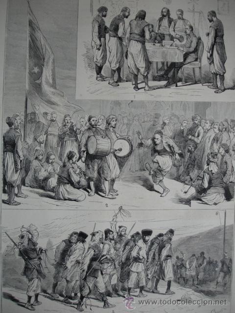 Arte: VOLUNTARIOS SERVIOS,TURCOS,BELGRADO,SALONICA