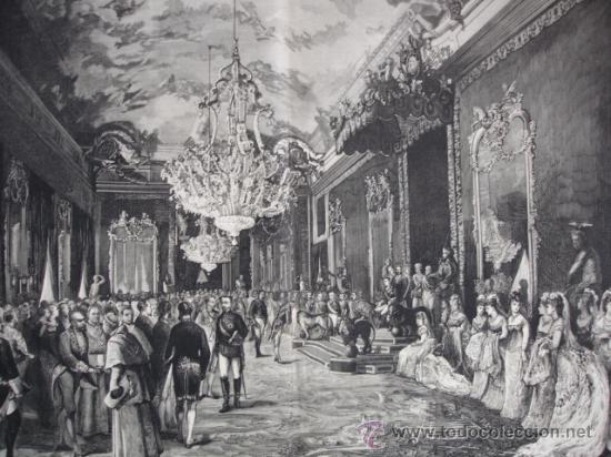 Arte: MADRID.PALACIO REAL.RECEPCION EN SALON DEL TRONO