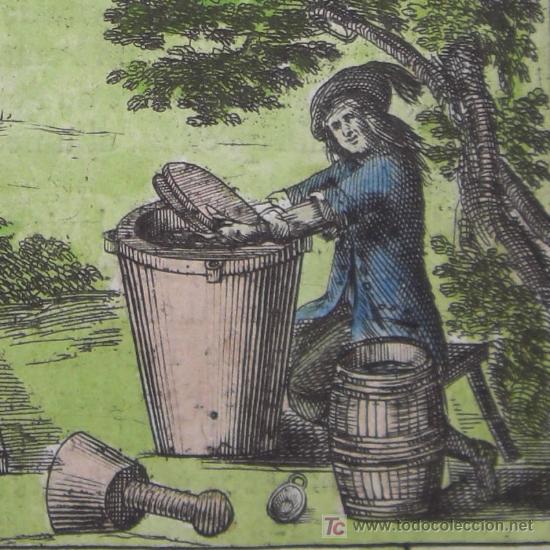 Arte: Grabado de Lens (Francia) de Mallet, 1690 - Foto 1