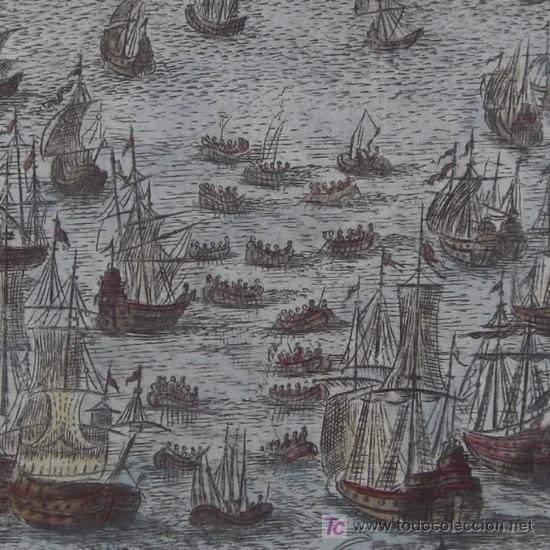 Arte: Grabado &ldquo;Gran Banco de Peces&rdquo; de Mallet, 1719 - Foto 1