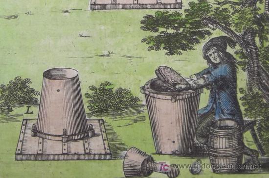 Arte: Grabado de Lens (Francia) de Mallet, 1690 - Foto 5