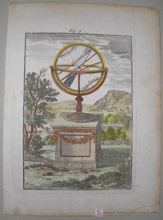Arte: Grabado &rdquo;Esfera Armilar&rdquo; de Mallet, 1685 - Foto 2