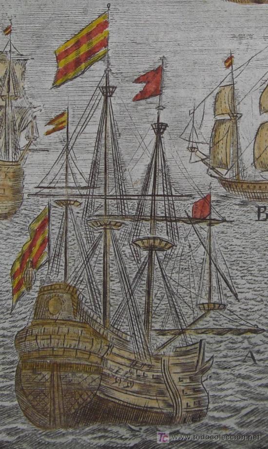 Arte: Grabado &ldquo;Barcos de vela&rdquo; de Mallet, 1719 - Foto 7