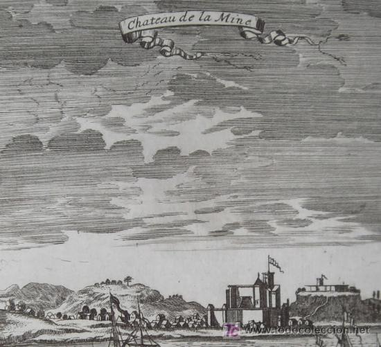 Arte: Grabado &ldquo;Castillo de La Mine&rdquo; de Mallet, 1685 - Foto 4