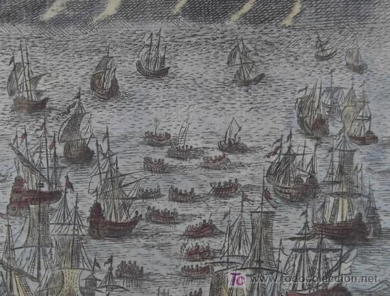 Arte: Grabado &ldquo;Gran Banco de Peces&rdquo; de Mallet, 1719 - Foto 5
