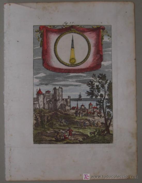 Arte: Grabado de Eclipse Solar de Mallet, 1685 - Foto 2