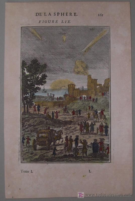 Arte: Grabado de Cometas de Mallet, 1683 - Foto 2