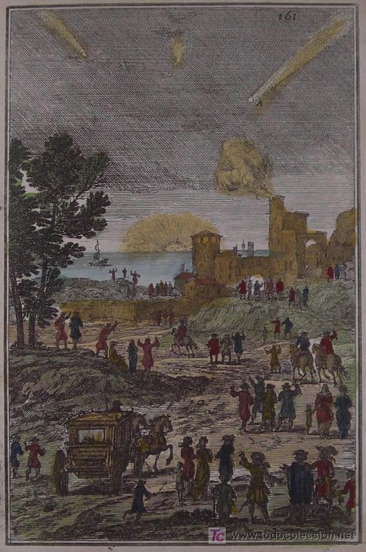 Arte: Grabado de Cometas de Mallet, 1683 - Foto 3