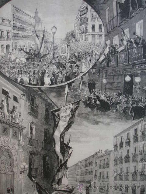 Art: MADRID ,MANIFESTACION PATRIOTICA ANTE,GRAN PE&Ntilde;A.ATENEO.VELOZ CLUB.