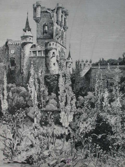 Arte: SEGOVIA ,EL ALCAZAR EN 1878 - Foto 1