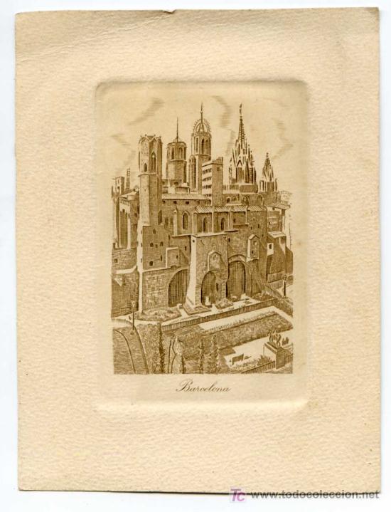 Arte: Barcelona. Grabado mide 10 x 13,2 cms. - Foto 1