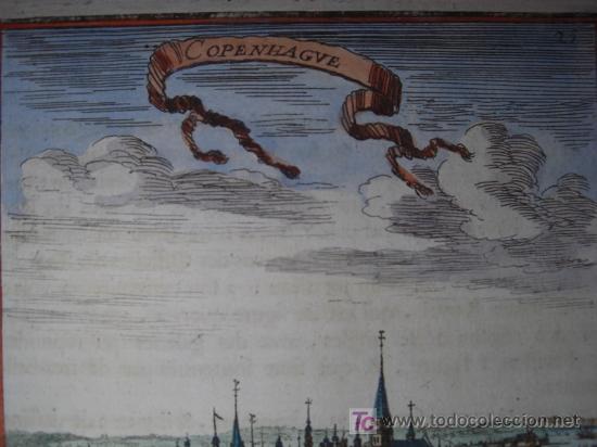 Arte: Vista de Copenhague (Dinamarca) de Mallet, 1719 - Foto 4