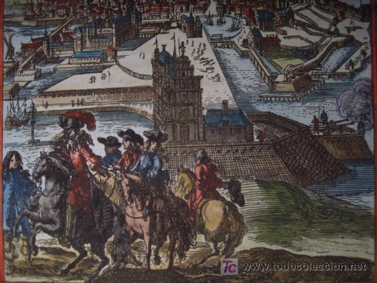 Arte: Vista de Copenhague (Dinamarca) de Mallet, 1719 - Foto 6