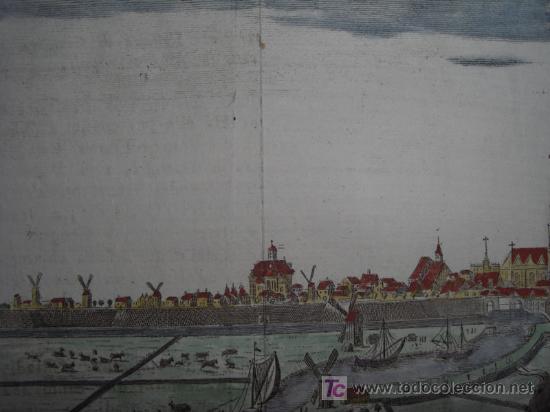 Arte: Vista de Groningen (Holanda) de Albrizzi, 1740 - Foto 4