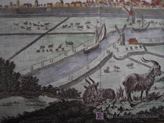 Arte: Vista de Groningen (Holanda) de Albrizzi, 1740 - Foto 6