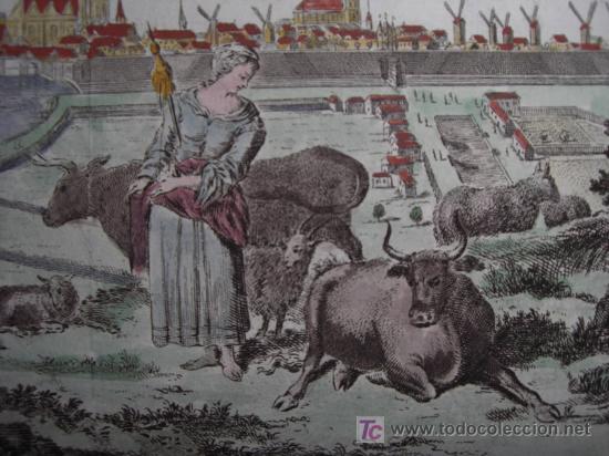 Arte: Vista de Groningen (Holanda) de Albrizzi, 1740 - Foto 7