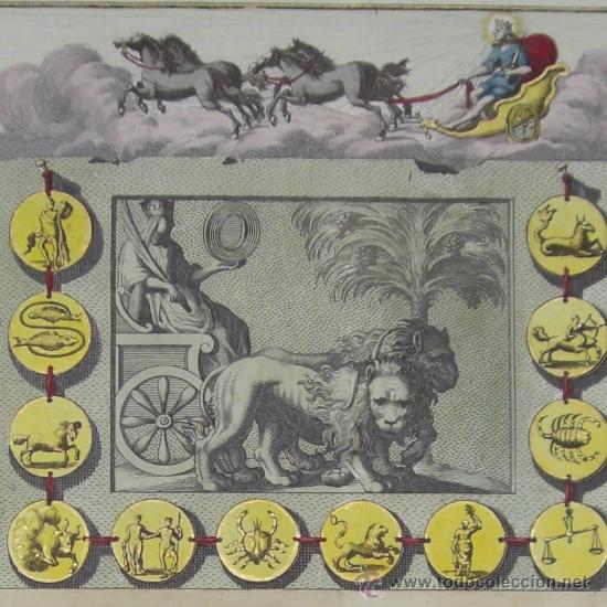 Arte: Signos del Zodiaco, Goeree, 1690 - Foto 1