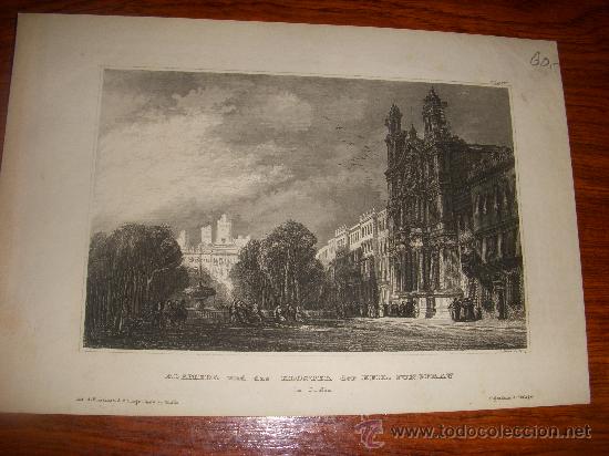 Kunst: Grabado de la Alameda y de un convento de C&aacute;diz