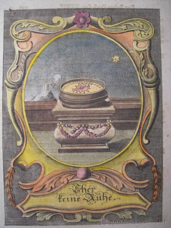 Arte: Br&uacute;jula antigua sobre pedestal, 1680 - Foto 3