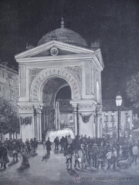 Arte: ZARAGOZA.ARCO INAGURACION FERROCARRIL A CANFRANC