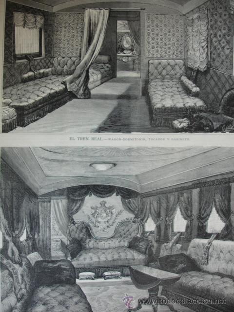 Art: TREN REAL,FERROCARRILES,SALON.DORMITORIO