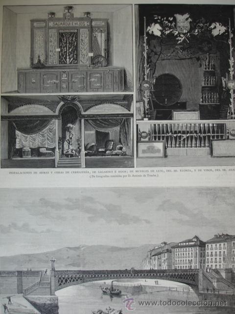 Arte: BILBAO EXPOSICION PROVINCIAL. ARMAS SAGARDUI MUEBLES ELORZA.VINOS ARANA,PUENTE