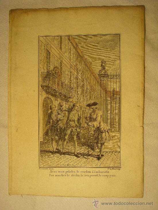 Arte: GRABADO EN COLOR DE 1762 - Foto 1