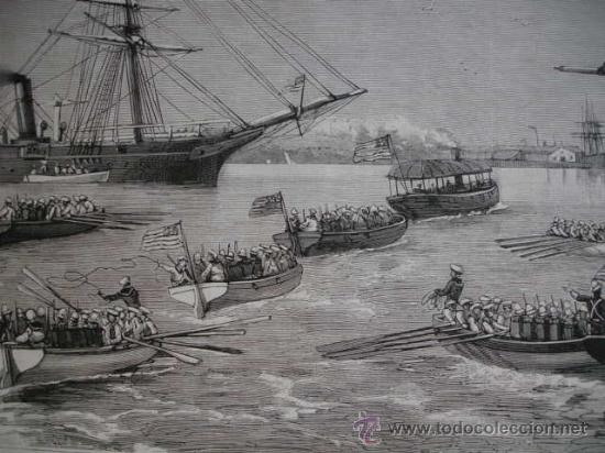 Arte: COLON,COLOMBIA.DESEMBARCO AMERICANO ALMIRANTE JONETT