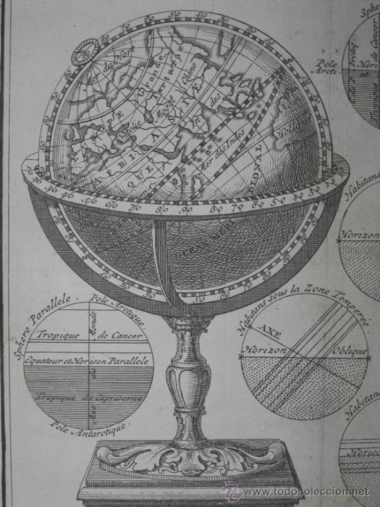 Arte: Globo terr&aacute;queo y esfera celeste de Chiquet, 1719 - Foto 4