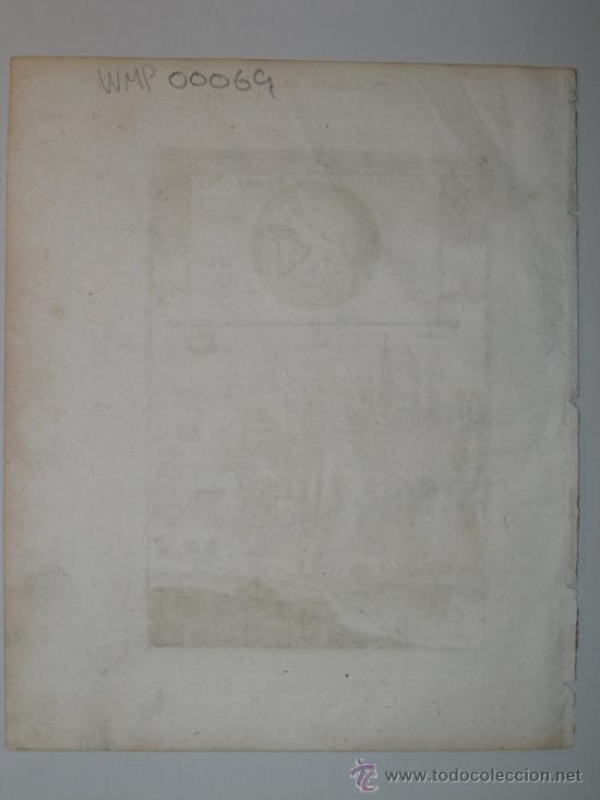 Arte: Globo terraqueo y ciudad de Mallet, 1719 - Foto 4